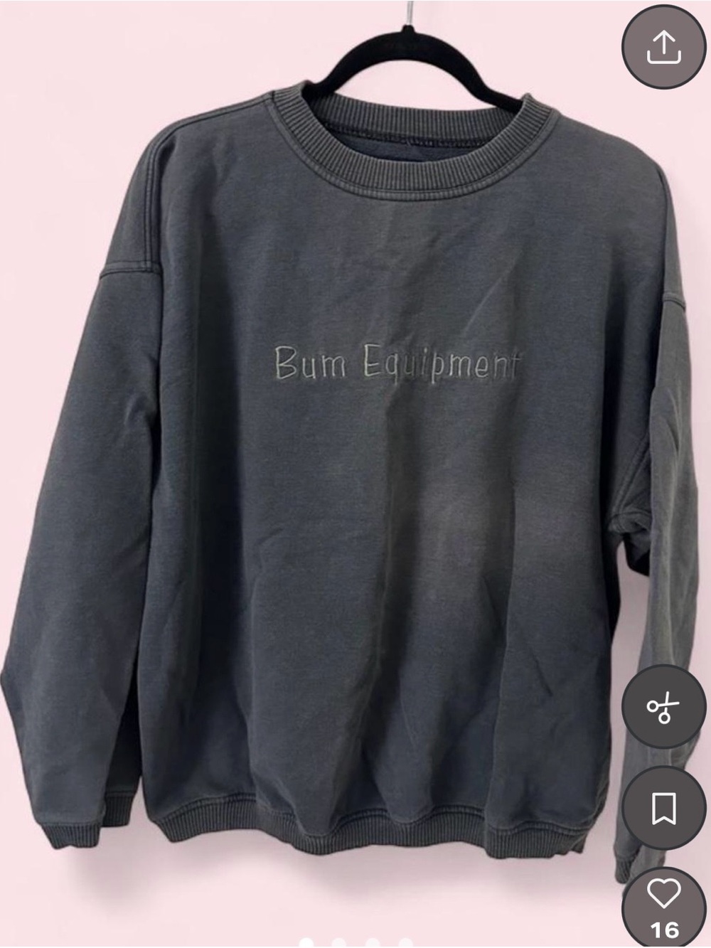 B.U.M. Equipemnt Men's Crewneck Sweatshirt - Charcoal